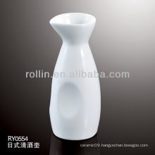 healthy durable white porcelain oven safe saki bottle
